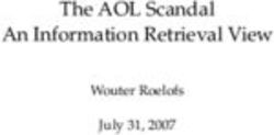 The AOL Scandal An Information Retrieval View - Wouter Roelofs July 31, 2007