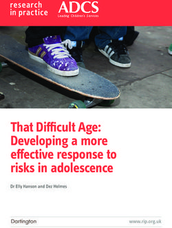 That Difficult Age: Developing a more effective response to risks in adolescence - www.rip.org.uk