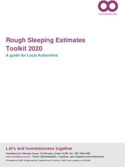 Rough Sleeping Estimates Toolkit 2020 - A guide for Local Authorities - Homeless Link