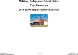 MCKINNEY INDEPENDENT SCHOOL DISTRICT VEGA ELEMENTARY 2018-2019 CAMPUS IMPROVEMENT PLAN - VEGA ELEMENTARY GENERATED BY PLAN4LEARNING.COM - MCKINNEY ISD