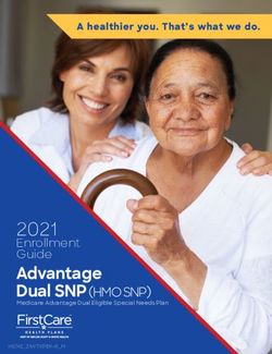 2021 Advantage Dual SNP (HMO SNP) - A healthier you. That's what we do - FirstCare Health Plans