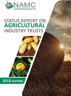AGRICULTURAL STATUS REPORT ON - 2018 survey - National Agricultural Marketing Council