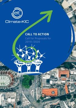 CALL TO ACTION Call for Proposals for 2019 /2020 - Climate-KIC