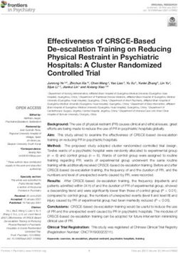 Effectiveness of CRSCE-Based De-escalation Training on Reducing Physical Restraint in Psychiatric Hospitals: A Cluster Randomized Controlled Trial ...