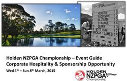 Holden NZPGA Championship - Event Guide Corporate Hospitality & Sponsorship Opportunity - Wed 4th - Sun 8th March, 2015