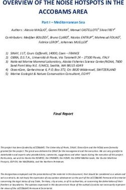 OVERVIEW OF THE NOISE HOTSPOTS IN THE ACCOBAMS AREA - OceanCare