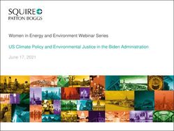 Women in Energy and Environment Webinar Series US Climate Policy and Environmental Justice in the Biden Administration June 17, 2021