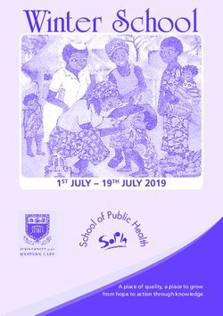 Winter School - 1ST JULY - 19TH JULY 2019 - UWC School Of Public Health