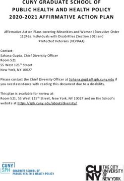 CUNY GRADUATE SCHOOL OF PUBLIC HEALTH AND HEALTH POLICY 2020- 2021 AFFIRMATIVE ACTION PLAN