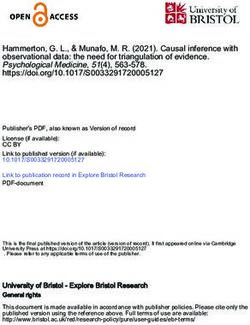 Hammerton, G. L., & Munafo, M. R. (2021). Causal inference with observational data: the need for triangulation of evidence. Psychological ...
