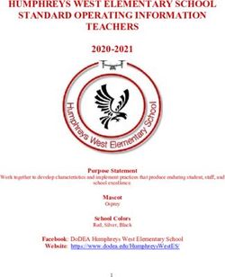 HUMPHREYS WEST ELEMENTARY SCHOOL STANDARD OPERATING INFORMATION TEACHERS - DODEA