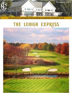 November 2019 THE OFFICIAL INFORMATION SOURCE OF LEHIGH COUNTRY CLUB