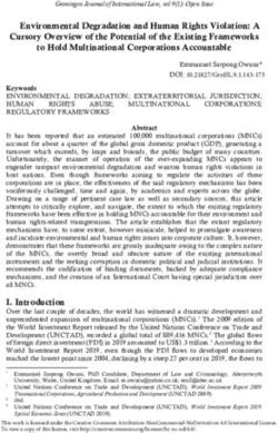 Environmental Degradation and Human Rights Violation: A Cursory Overview of the Potential of the Existing Frameworks
