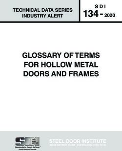 GLOSSARy OF TERMS FOR HOLLOW METAL DOORS AND FRAMES 134 - 2020 S D I