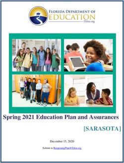 SARASOTA Spring 2021 Education Plan and Assurances - December 15, 2020