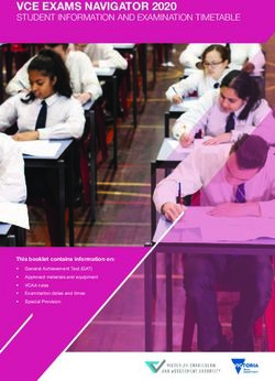 VCE EXAMS NAVIGATOR 2020 - STUDENT INFORMATION AND EXAMINATION TIMETABLE - This booklet contains information on