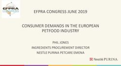 EFPRA CONGRESS JUNE 2019 CONSUMER DEMANDS IN THE EUROPEAN PETFOOD INDUSTRY - PHIL JONES INGREDIENTS PROCUREMENT DIRECTOR NESTLE PURINA PETCARE ...