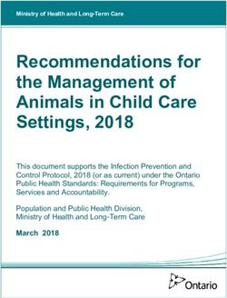 Recommendations for the Management of Animals in Child Care Settings, 2018
