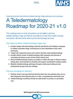 A Teledermatology Roadmap for 2020-21 v1.0 - Imperial College ...