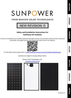NEW REVISION: D Safety and Installation Instructions for SunPower AC modules - Maxeon Solar Technologies