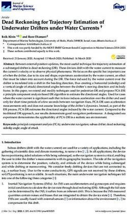Dead Reckoning for Trajectory Estimation of Underwater Drifters under Water Currents - MDPI