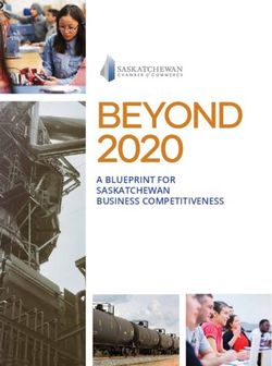 2020 BEYOND A BLUEPRINT FOR SASKATCHEWAN BUSINESS COMPETITIVENESS