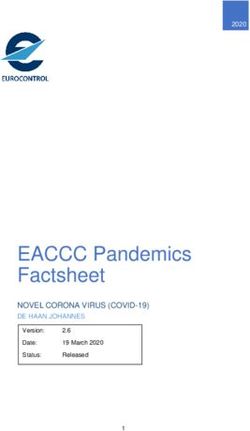 EACCC Pandemics Factsheet - NOVEL CORONA VIRUS (COVID-19) DE HAAN JOHANNES - CAPSCA