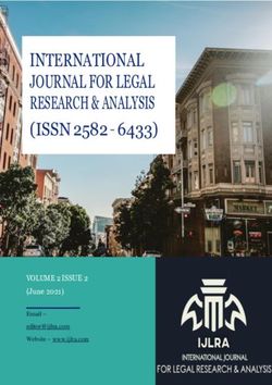 INTERNATIONAL JOURNAL FOR LEGAL RESEARCH & ANALYSIS (ISSN 2582 - 6433) - VOLUME 2 ISSUE 2 (June 2021) - INTERNATIONAL JOURNAL FOR ...