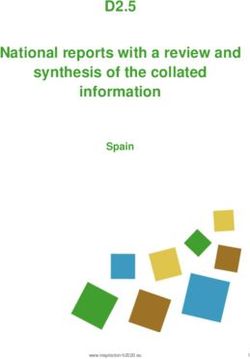 D2.5 National reports with a review and synthesis of the collated information - Spain