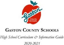 G ASTON C OUNTY S CHOOLS - High School Curriculum & Information Guide 2020-2021