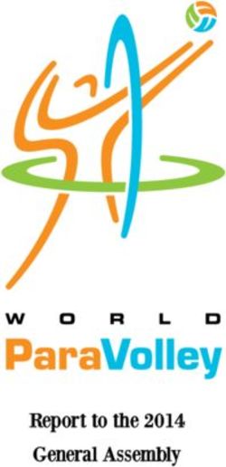 Report to the 2014 General Assembly - World ParaVolley