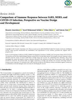 Review Article Comparison of Immune Response between SARS, MERS, and COVID-19 Infection, Perspective on Vaccine Design and Development
