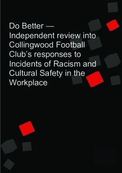 Do Better - Independent review into Collingwood Football Club's responses to Incidents of Racism and Cultural Safety in the Workplace