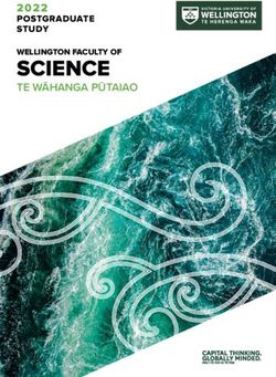 SCIENCE TE WĀHANGA PŪTAIAO - POSTGRADUATE STUDY - Victoria University of Wellington