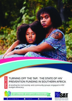 TURNING OFF THE TAP: THE STATE OF HIV PREVENTION FUNDING IN SOUTHERN AFRICA - A briefing for civil society and community groups engaged in HIV ...