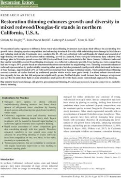 Restoration thinning enhances growth and diversity in mixed redwood/Douglas-fir stands in northern California, U.S.A - ECOSHARE