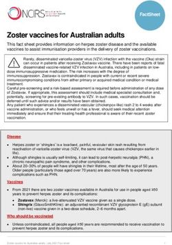Zoster vaccines for Australian adults - NCIRS