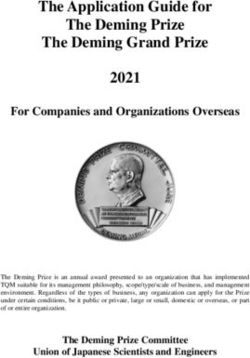 The Application Guide for The Deming Prize The Deming Grand Prize 2021