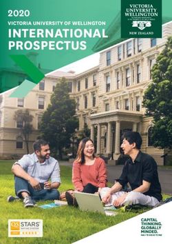 INTERNATIONAL PROSPECTUS - 2020 VICTORIA UNIVERSITY OF WELLINGTON - STARS