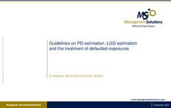 Guidelines on PD estimation, LGD estimation and the treatment of defaulted exposures