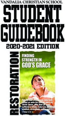 2020-2021 EDITION VANDALIA CHRISTIAN SCHOOL