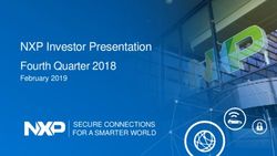 NXP Investor Presentation Fourth Quarter 2018 - February 2019 SECURE CONNECTIONS FOR A SMARTER WORLD - NXP Investor Relations