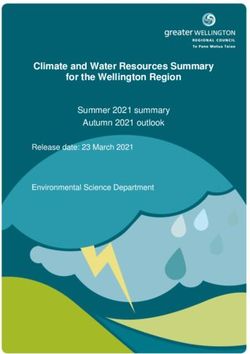 Climate and Water Resources Summary for the Wellington Region - Summer 2021 summary Autumn 2021 outlook - Greater Wellington Regional ...