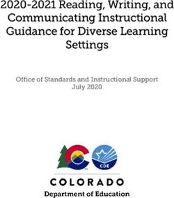 2020-2021 Reading, Writing, and Communicating Instructional Guidance for Diverse Learning Settings - Office of Standards and Instructional Support ...