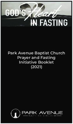 Park Avenue Baptist Church Prayer and Fasting Initiative Booklet (2021)