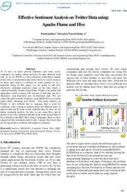 Effective Sentiment Analysis on Twitter Data using: Apache Flume and Hive