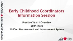 Early Childhood Coordinators Information Session - Practice Year 1 Overview 2021-2022 Unified Measurement and Improvement System - GovDelivery