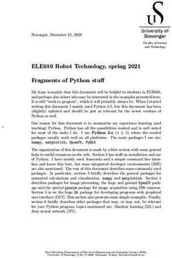 ELE610 Robot Technology, spring 2021 Fragments of Python stuff