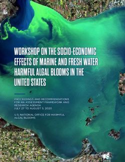 WORKSHOP ON THE SOCIO-ECONOMIC EFFECTS OF MARINE AND FRESH WATER HARMFUL ALGAL BLOOMS IN THE UNITED STATES - PROCEEDINGS AND RECOMMENDATIONS FOR ...