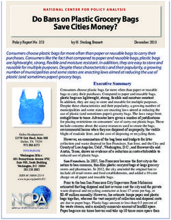 Do Bans on Plastic Grocery Bags Save Cities Money?